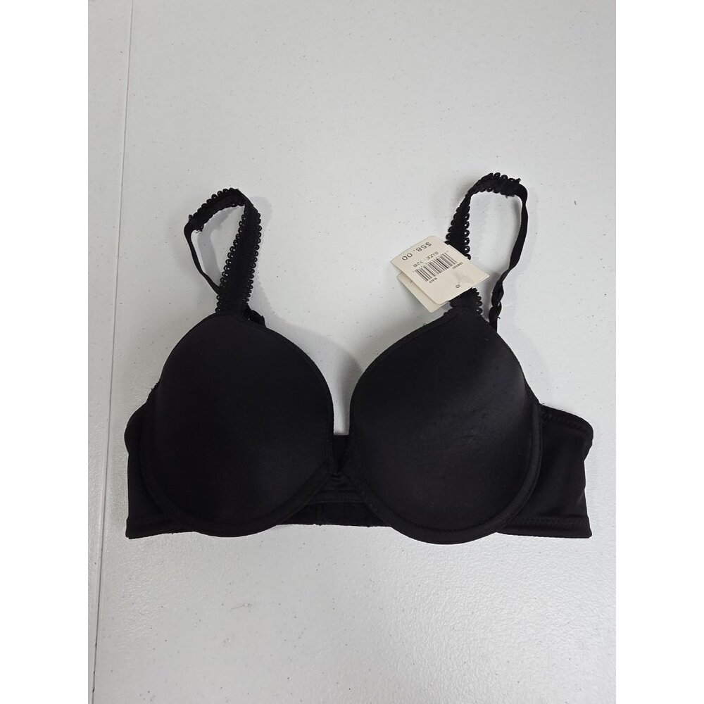 Essential Bodywear Bra Womens 32B Black EBW2107 Padded Underwire New Tag Lined